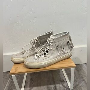 Vans Gray Fringe High-Top Sneakers